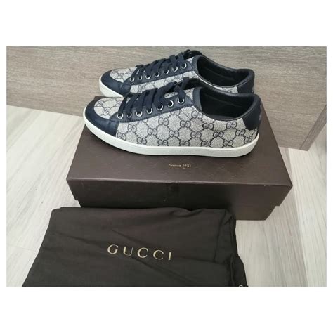 navy gucci sandals|navy blue Gucci sneakers.